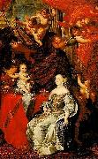 unknow artist Detail of an allegorical painting of the Duchess of Savoy with her son the future Vittorio Amedeo II Germany oil painting artist